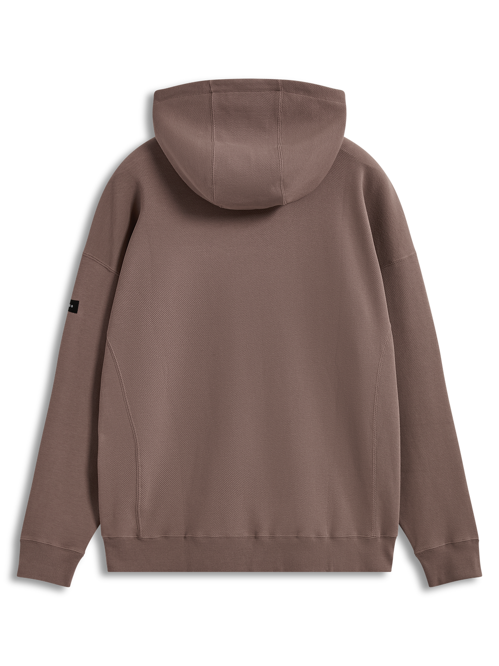 Alpinestars Camino Textured Oversized Hoodie, Sportswear-Kapuzenpullover, Taupe, strukturierter Stricktwill-Fleece, Rückansicht.
