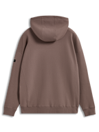 Alpinestars Camino Textured Oversized Hoodie, Sportswear-Kapuzenpullover, Taupe, strukturierter Stricktwill-Fleece, Rückansicht.