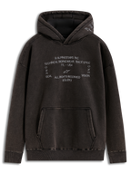 Alpinestars Infinite Washed Oversized Hoodie, Kapuzenpullover in Schwarz, Snow-Wash-Fleece mit gestickten Logos und Kängurutasche, lässige Motorsport-Streetwear