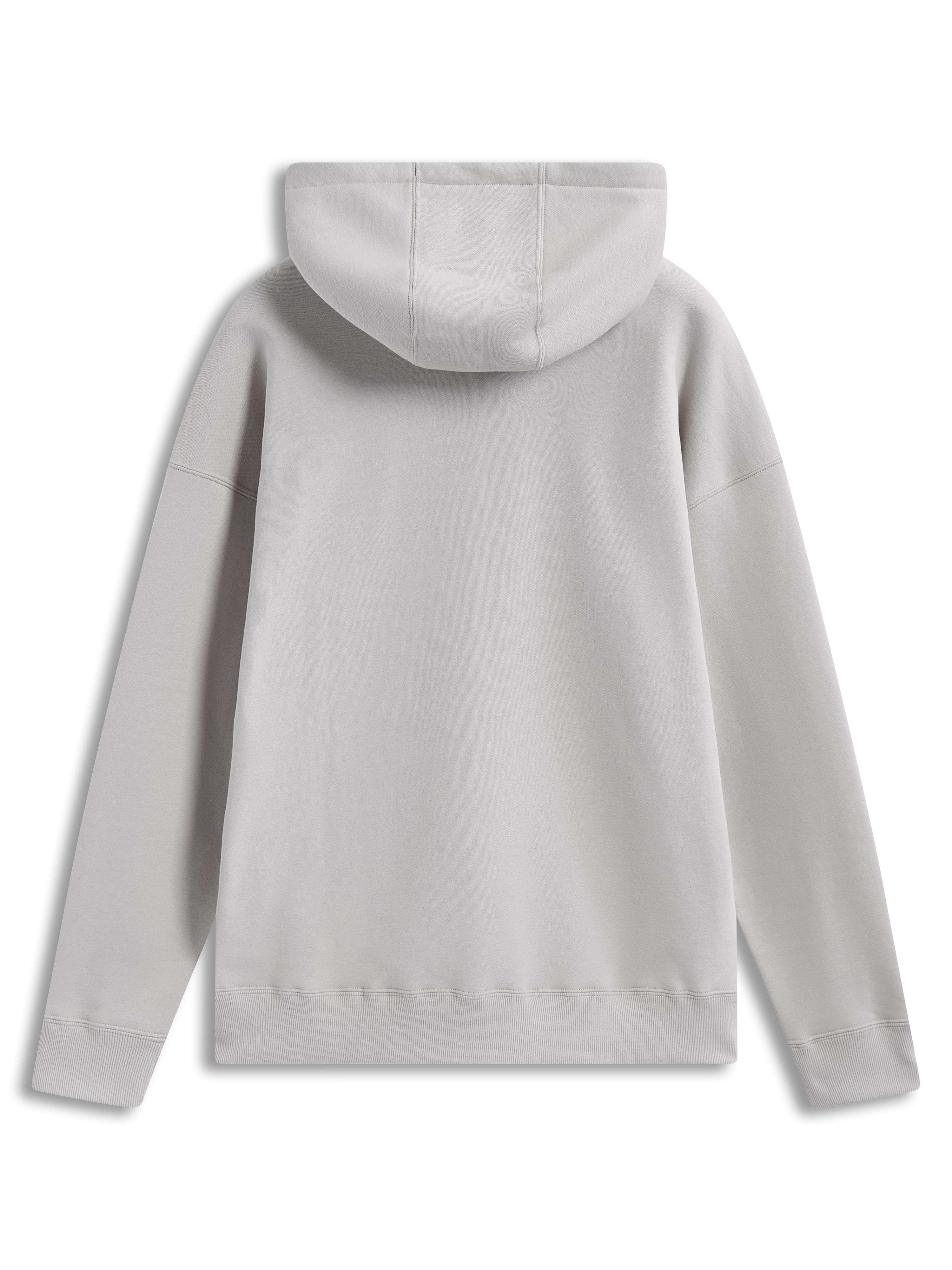 Alpinestars Prelude Oversized Hoodie, Sportswear-Fleece in Sand, Rückansicht mit gefütterter Kapuze und Rippbündchen.