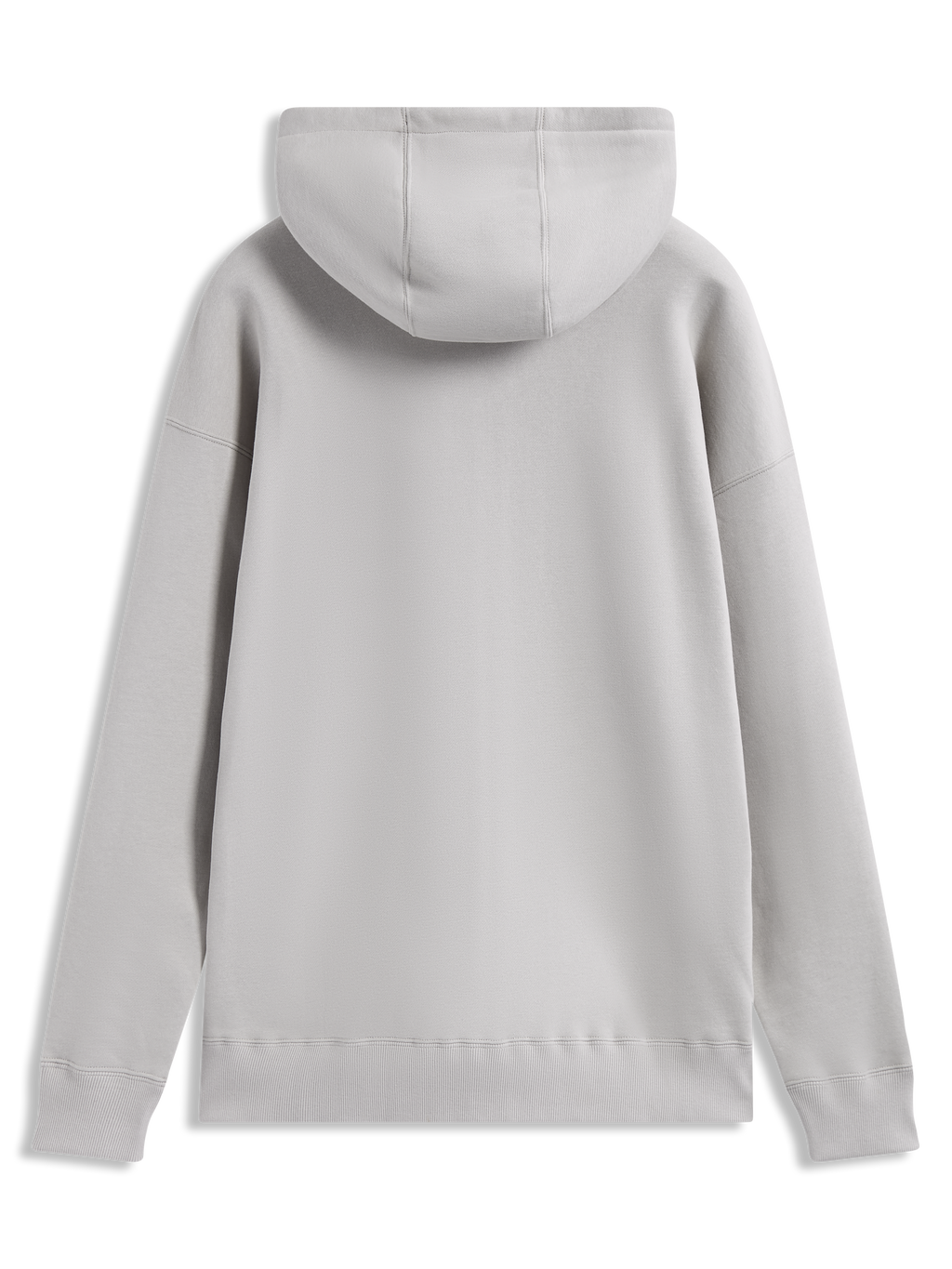 Alpinestars Entity Oversized Hoodie in Sand, Rückansicht mit lockerer Fleece-Passform, Rippbündchen und großer Kapuze.