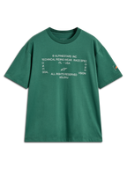 Alpinestars Infinity Oversized CSF T-Shirt, Kurzarm-Sportoberteil in Grün mit weißer Grafik und Astars-Ärmellogo.