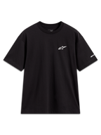Alpinestars Mandate Oversized CSF Tee, Kurzarm-T-Shirt in Schwarz mit weißem Puffdruck-Logo und Ärmelgrafik, Sportswear