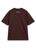 Alpinestars Prelude Oversized CSF T-Shirt, Rückansicht, Braun mit weißem Alpinestars-Logo im Nacken, Kurzarm, lässige Sportswear.