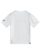 Alpinestars P1 CSF Kurzarm-T-Shirt, Sportswear, Weiß, weiche Baumwollmischung, Rückansicht mit schwarzem Ärmellogo und Etikett