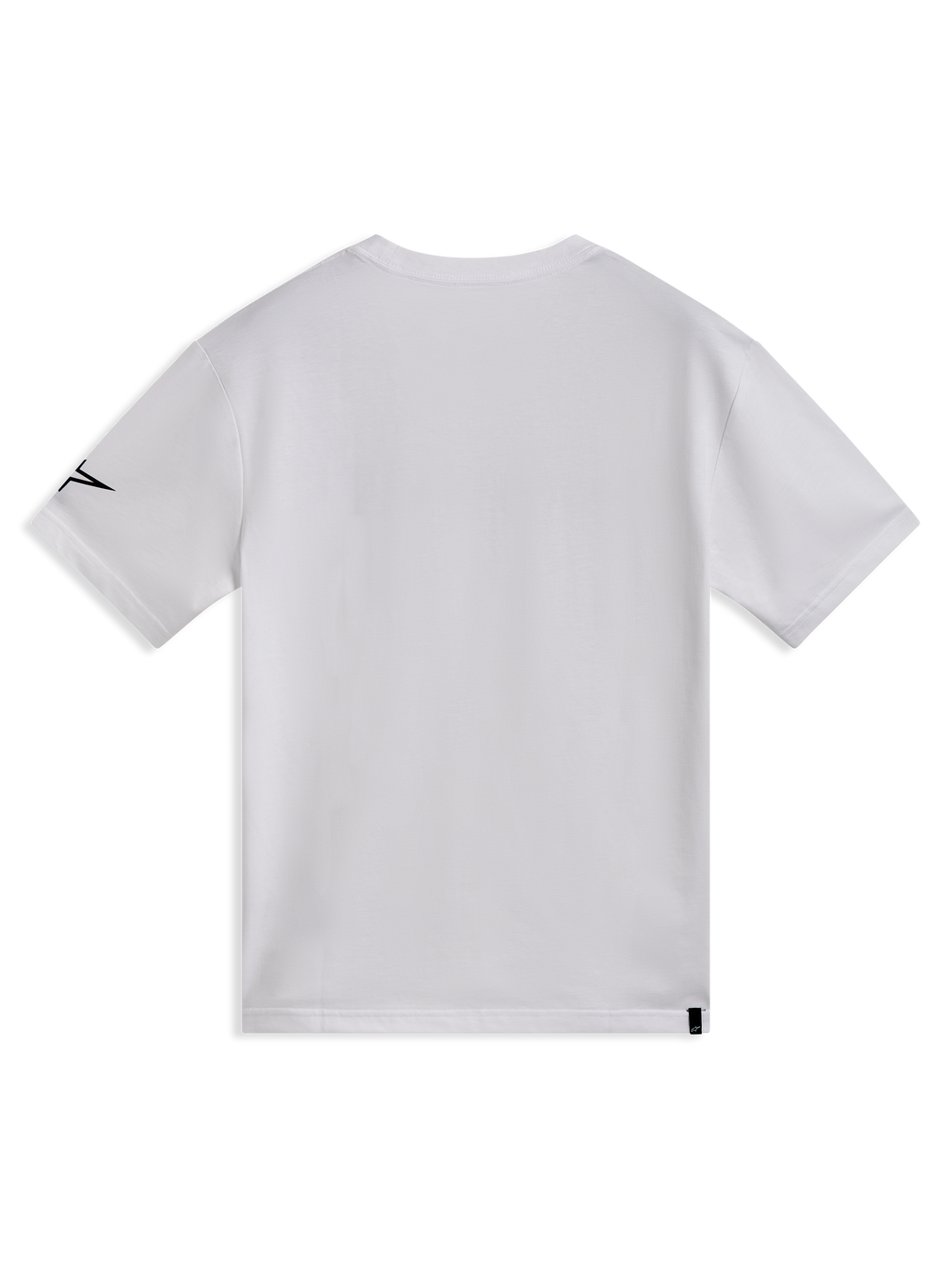 Alpinestars Race Wordmark CSF Kurzarm-T-Shirt, Sportswear, Weiß, Rückansicht mit schwarzem Ageless-Logo am Ärmel