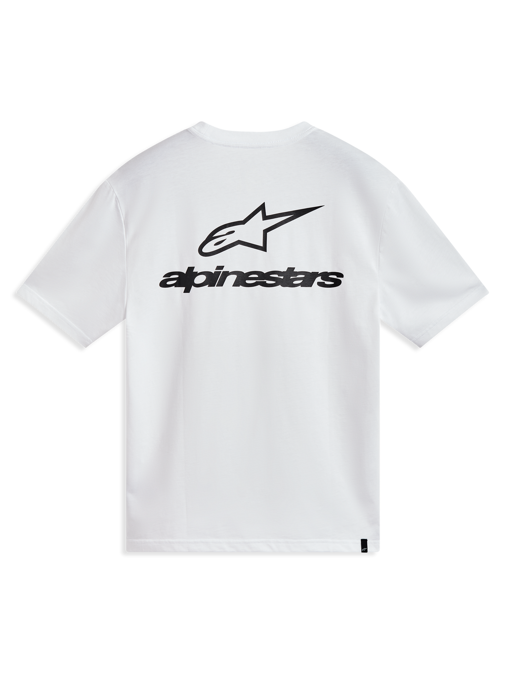 Alpinestars Combo Back CSF T-Shirt, Kurzarm, Weiß, mit großem Astars-Logo auf dem Rücken, Motorsport-Streetwear