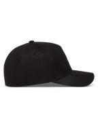 Alpinestars County Canvas Hat in Black, a lifestyle cap with curved bill and structured crown in Oxford peached fabric.