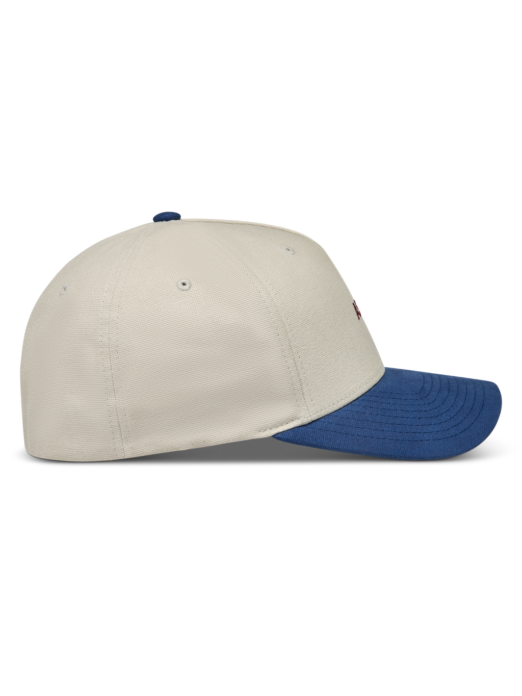 Alpinestars County Canvas Kappe, Sportswear-Baseballkappe in Sand und Blau mit gebogenem Schirm und strukturierter Krone.