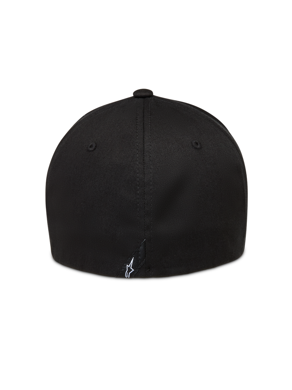 Alpinestars Arclight Kappe, Sportswear Flex-Back-Cap, Schwarz, strukturierte Krone mit weißem Astars-Logo auf der Rückseite