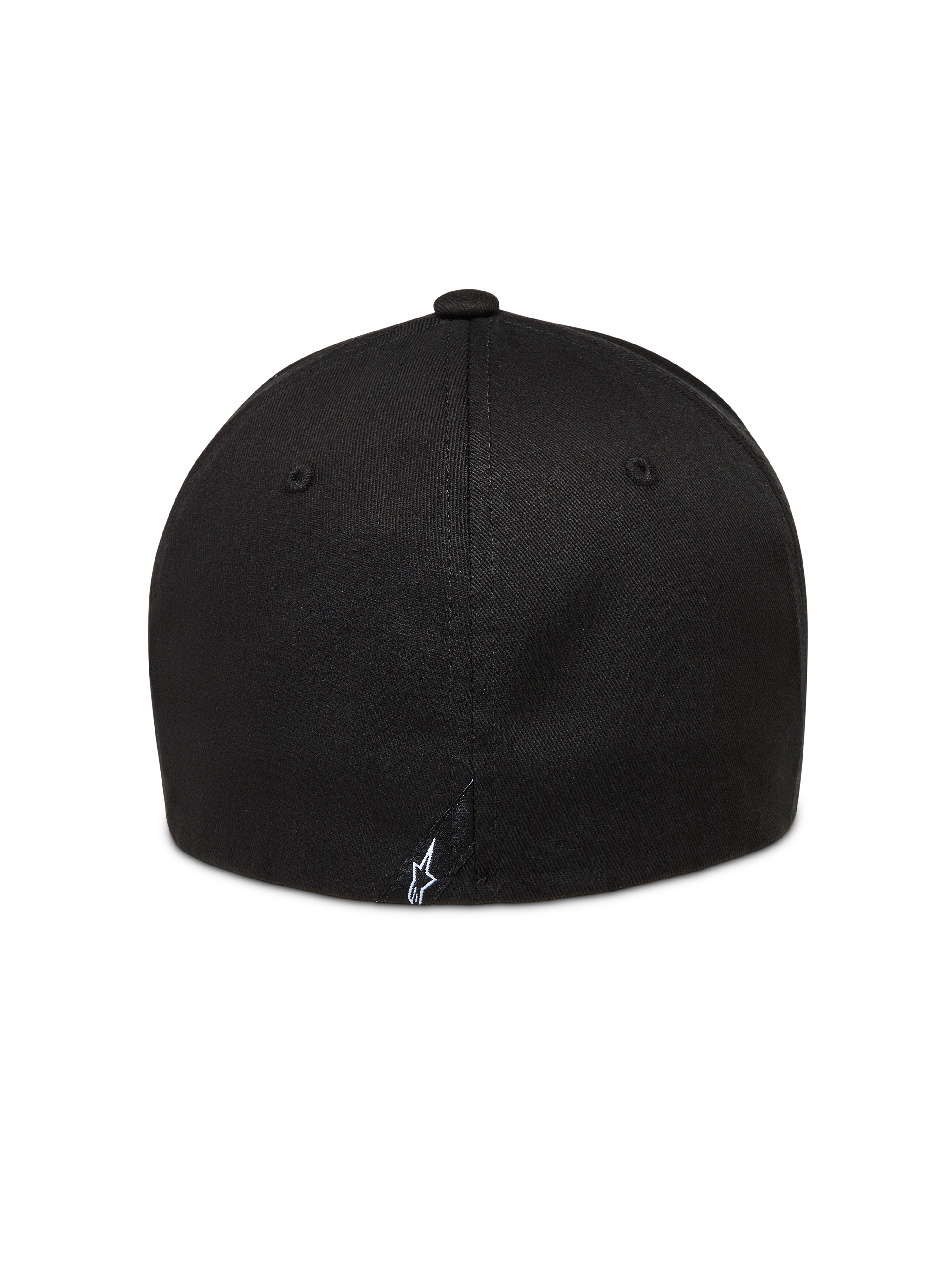 Alpinestars Arclight Kappe, Sportswear Flex-Back-Cap, Schwarz, strukturierte Krone mit weißem Astars-Logo auf der Rückseite