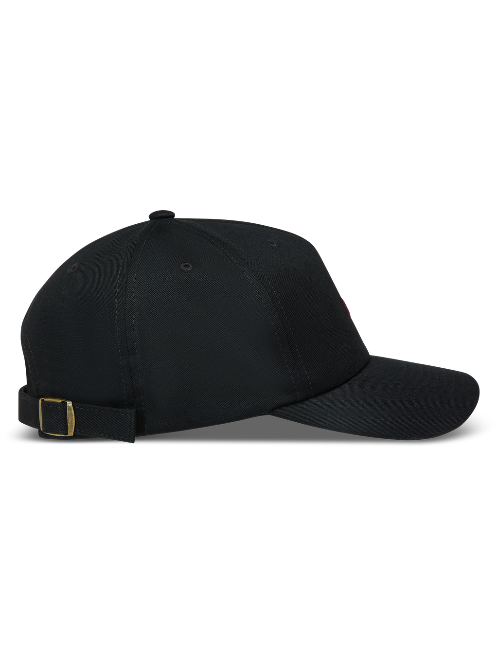 Alpinestars Explorer Strapback Kappe, schwarze Twill-Kappe mit strukturierter Krone, gebogenem Schirm und Metallschnalle.