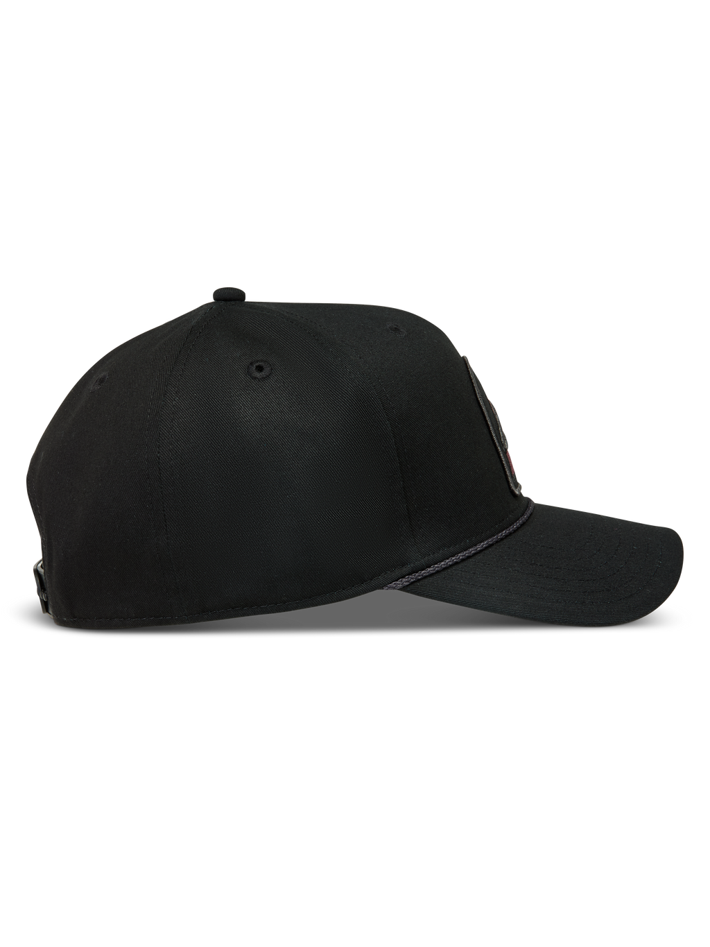 Alpinestars Acme Snapback Kappe, schwarze Sportswear-Kappe aus Twill mit gebogenem Schirm und Seilbesatz.