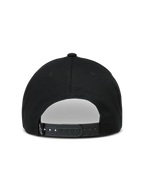 Alpinestars Combo Logo Snapback Kappe, schwarze Sportswear-Kappe, Rückansicht mit Snapback-Verschluss und Logo-Etikett.