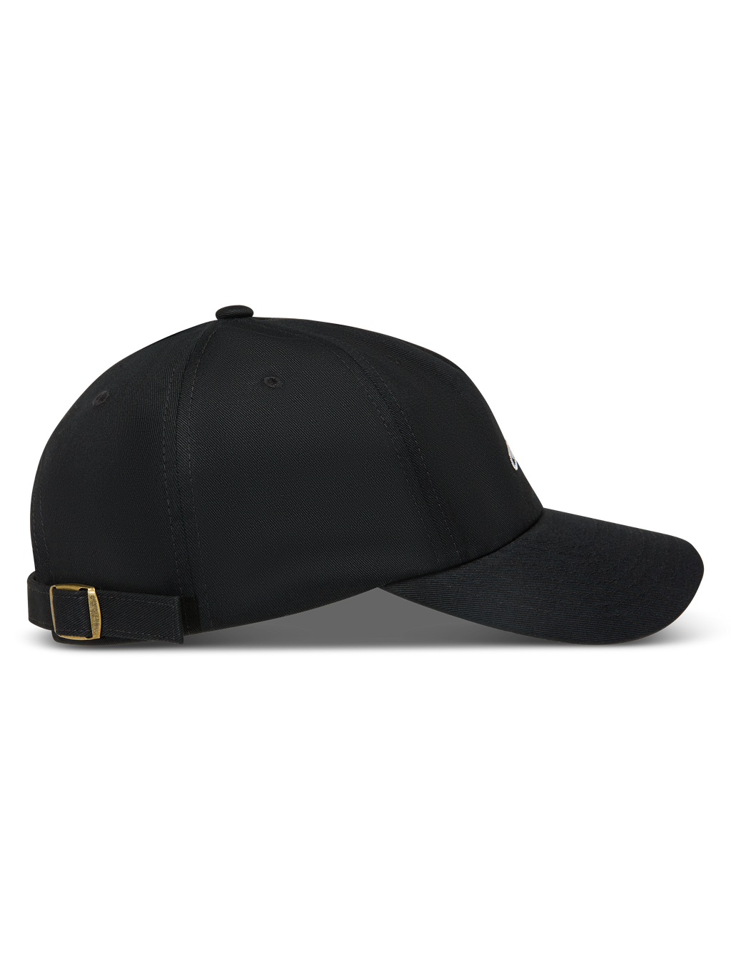 Alpinestars Dylan Dad Kappe, schwarze Twill-Sportswear-Kappe mit gebogenem Schirm und verstellbarer Messingschnalle.
