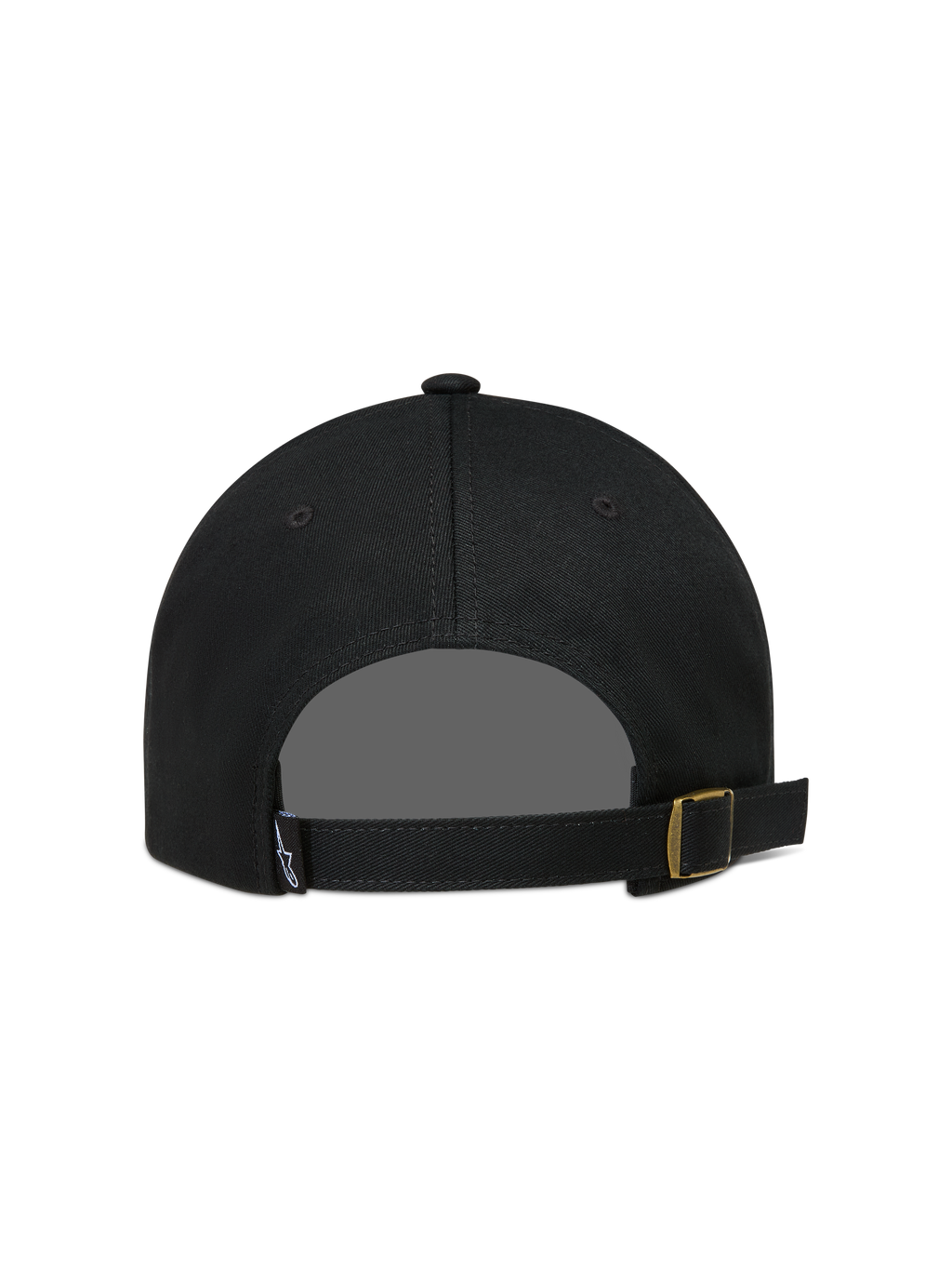 Alpinestars Dylan Dad Kappe, schwarze Sportswear-Kappe aus Twill mit verstellbarem Riemenverschluss und Metallschnalle.
