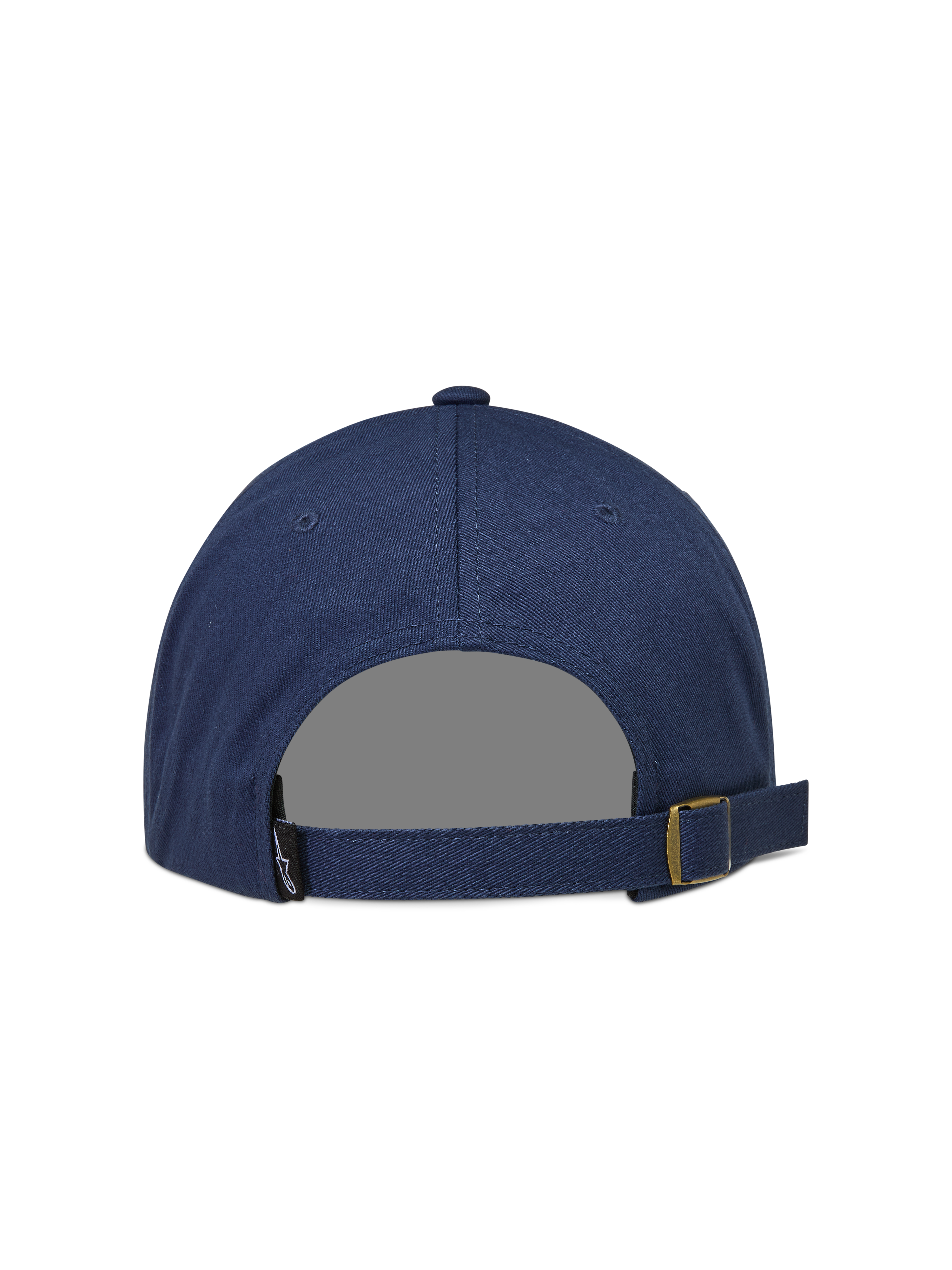 Alpinestars Dylan Dad Hat, Sportswear Baseball Cap, Navy Blue, Twill Fabric, Back View with Adjustable Strap-Back Closure.