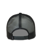 Alpinestars Baron Trucker-Mütze, Sportswear-Kappe in Schwarz mit atmungsaktivem Poly-Mesh-Gewebe auf der Rückseite und verstellbarem Snapback-Verschluss.