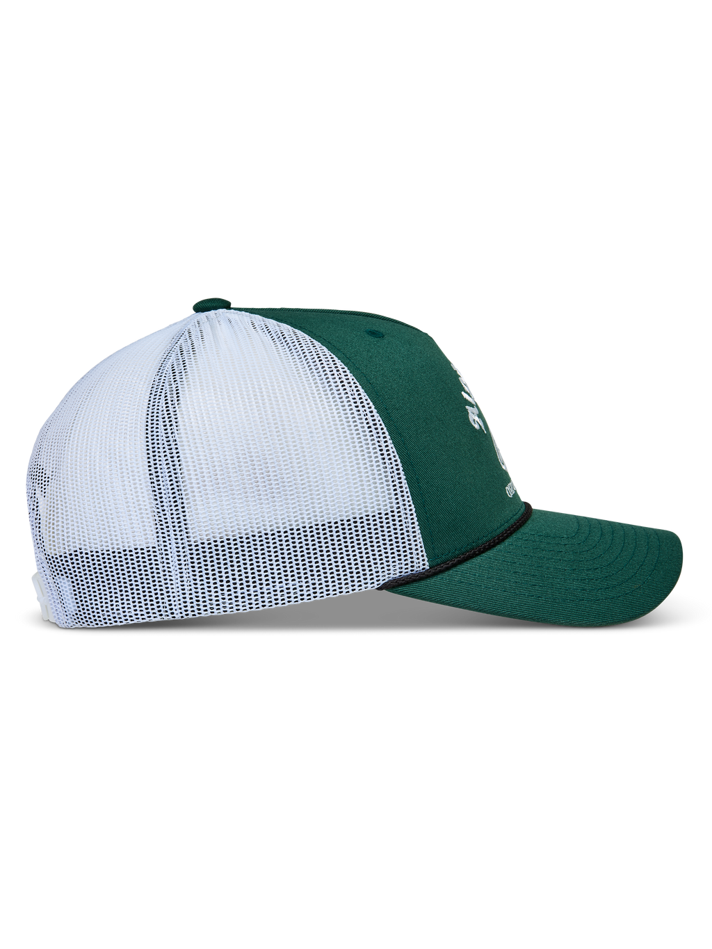 Alpinestars Baron Trucker-Mütze, Sportswear-Kappe in Grün und Weiß, gebogener Schirm, strukturierte Krone und Mesh-Rücken.