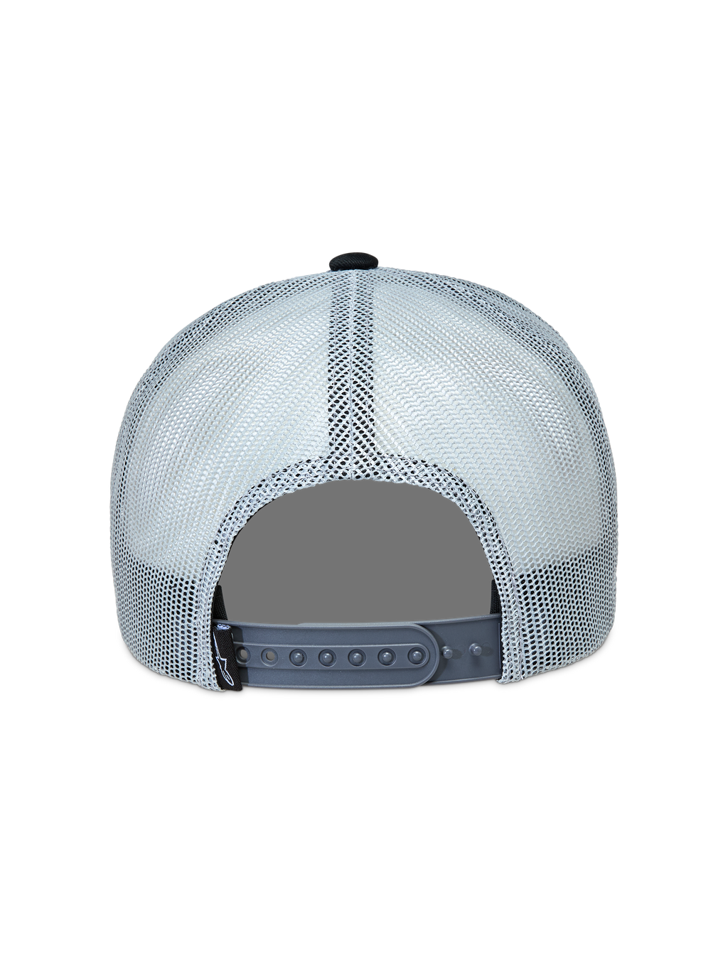 Alpinestars Gravel Trucker-Mütze, Sportswear-Kappe in Grau und Schwarz mit atmungsaktivem Mesh und Snapback-Verschluss.