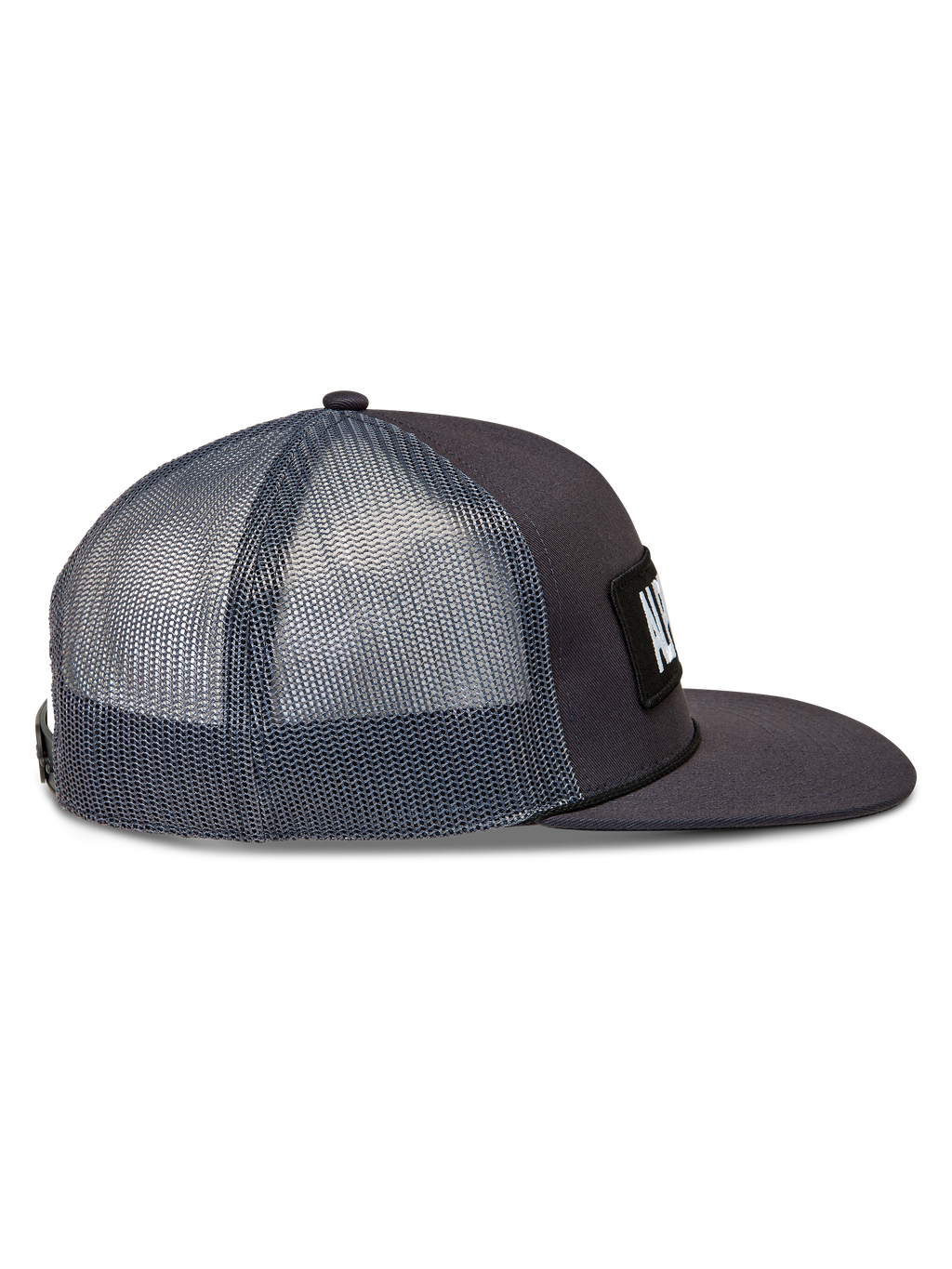 Alpinestars Ten Trucker-Mütze, dunkelgraue Sportswear-Kappe mit atmungsaktivem Mesh-Rücken, flachem Schirm und strukturierter Krone aus Twill.