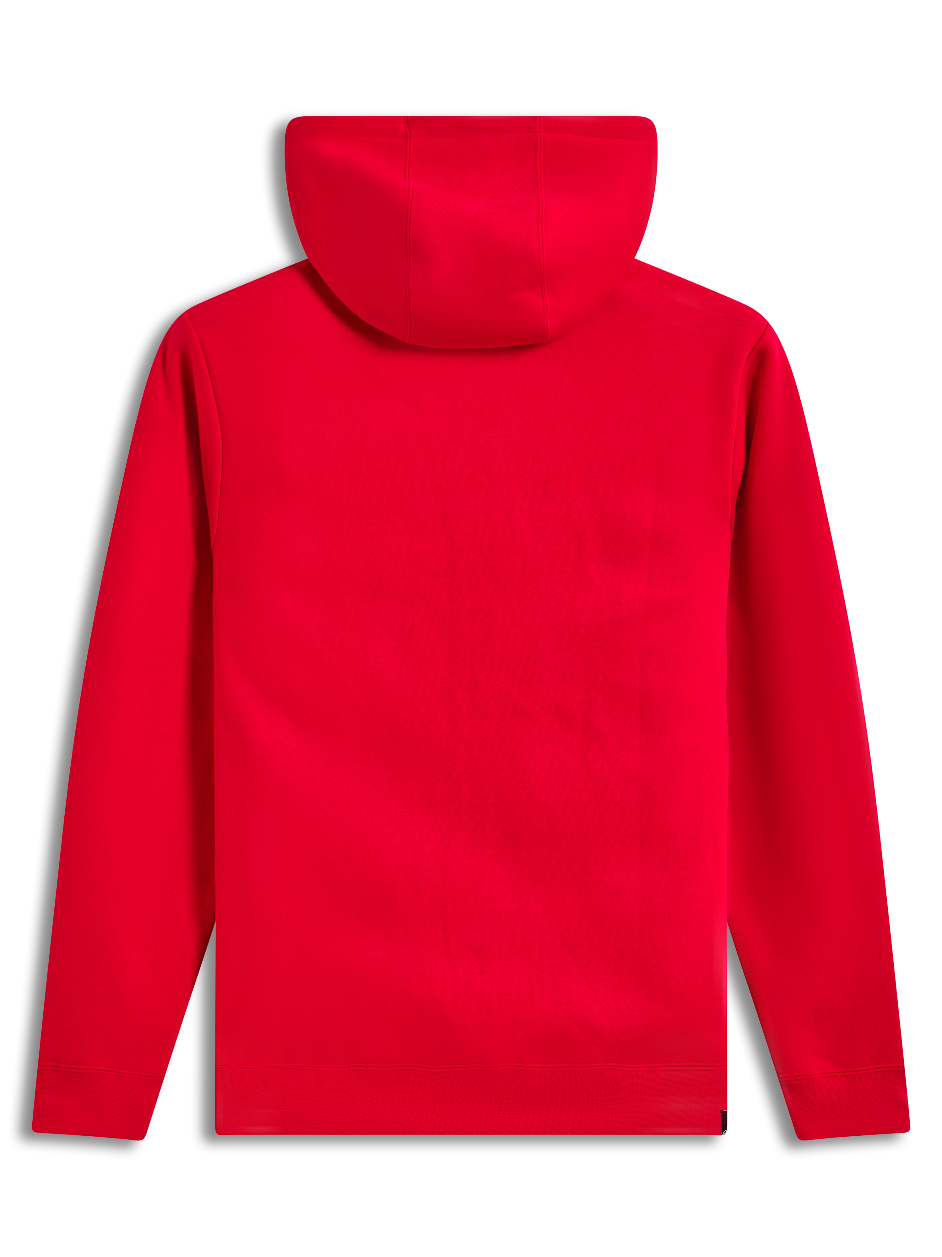 Alpinestars Ageless Zip V3 Hoodie, red fleece sportswear with hood shown from the back.