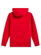 Alpinestars Ride V3 Hoodie, Rückansicht, einfarbig Rot, lässige Sportbekleidung, Fleece-Pullover mit jerseygefütterter Kapuze, Rippbündchen und Saum