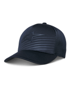 Alpinestars Delane Hat, Performance Baseball-Cap, Dunkelblau, tonales Stern-Logo und reflektierende Linien, strukturierte Krone mit Diamond-Mesh-Rückseite, gebogener Schirm, atmungsaktive Sportbekleidung