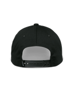 Alpinestars Sessionized Kappe, Snapback-Cap, Schwarz, Rückansicht mit verstellbarem Druckknopfverschluss und kleinem Logo-Etikett, Baumwolltwill, lässige vom Motorsport inspirierte Kopfbedeckung
