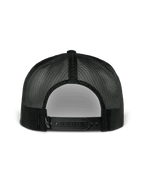 Alpinestars Orion Trucker Mütze, Rückansicht, Marineblau und Schwarz, mit schwarzem Poly-Netzgewebe und Snapback-Verschluss, lässige, vom Motorsport inspirierte Kopfbedeckung