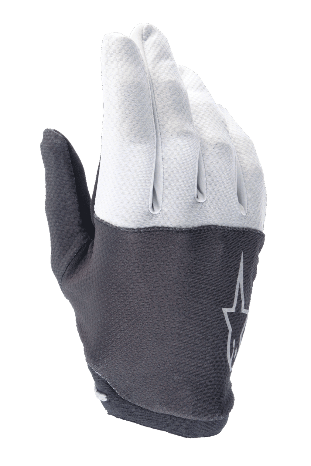 Alpinestars A-Aria Handschuhe, Mountainbike-Handschuhe, Hellgrau und Dunkelgrau, strukturiertes Obermaterial mit Stern-Logo, flexibles Material und niedriges Profil für den Geländeradsport