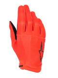 Alpinestars A-Aria Handschuhe, Mountainbike-Handschuhe, Spicy Orange, mit schwarzem Stern-Logo an der Seite, strukturiertes atmungsaktives Stretch-Gewebe, leichtes Low-Profile-Design