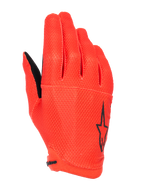 Alpinestars A-Aria Handschuhe, Mountainbike-Handschuhe, Spicy Orange, mit schwarzem Stern-Logo an der Seite, strukturiertes atmungsaktives Stretch-Gewebe, leichtes Low-Profile-Design