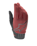 Alpinestars Damen Stella A-Dura Handschuhe, Mountainbike-Handschuhe, Burgundrot und Schwarz, mit strukturiertem Obermaterial, großem grauen Stern-Logo auf der Oberseite und schwarzer Neopren-Manschette mit sicherem Verschluss, konzipiert für ergonomische Passform und Performance