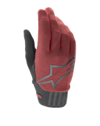 Alpinestars Damen Stella A-Dura Handschuhe, Mountainbike-Handschuhe, Burgundrot und Schwarz, mit strukturiertem Obermaterial, großem grauen Stern-Logo auf der Oberseite und schwarzer Neopren-Manschette mit sicherem Verschluss, konzipiert für ergonomische Passform und Performance