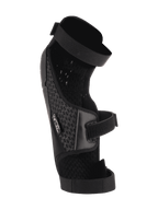 Alpinestars Bionic Plus Knie-/Schienbeinschutz, Schwarz, Innenansicht mit 3D-Mesh-Polsterung und dualem Riemensystem, ergonomische asymmetrische Konstruktion für Motocross- und Mountainbike-Schutz