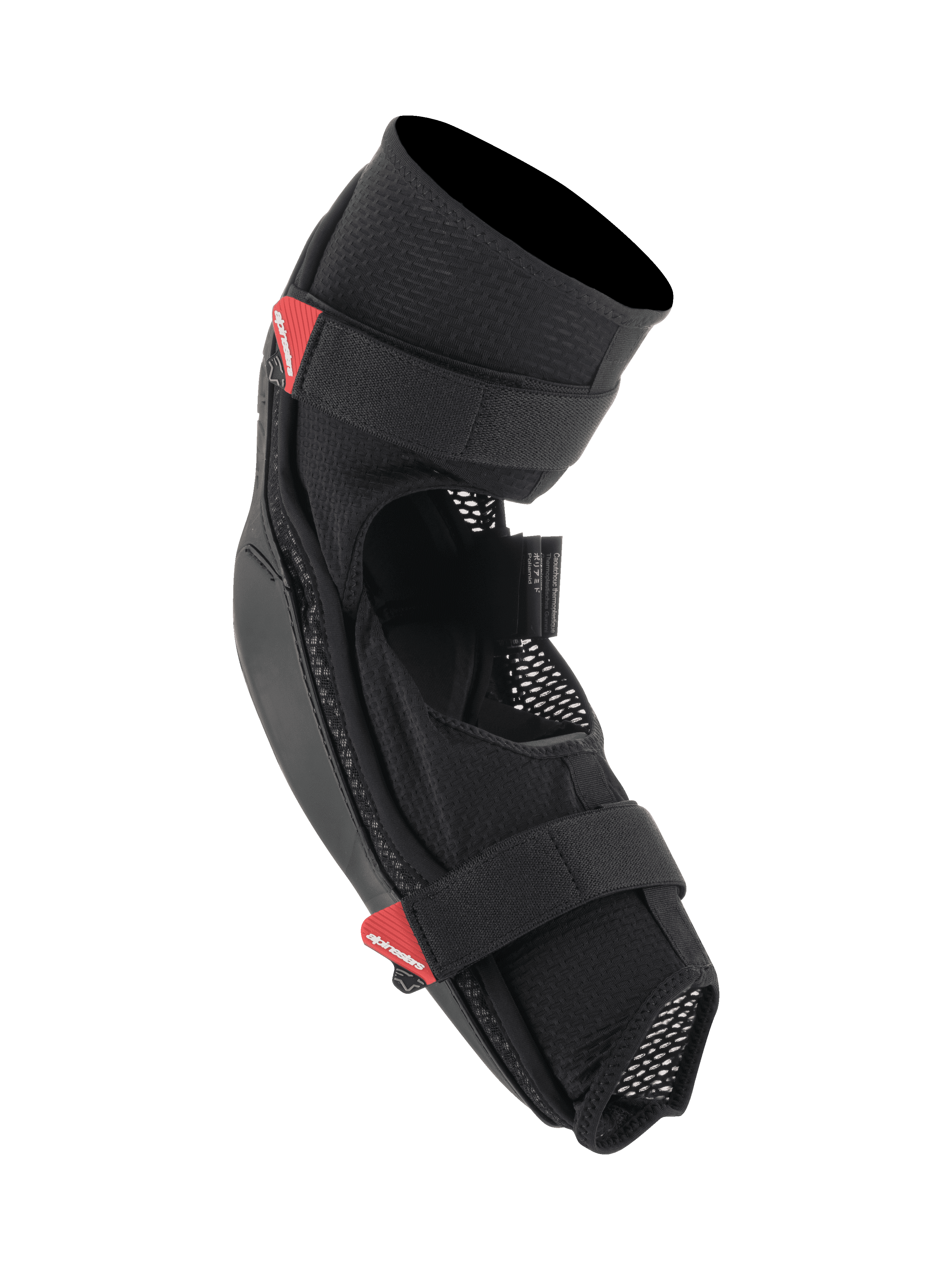 Alpinestars Bionic Pro Ellenbogen-Protektoren, Schwarz und Rot, leichte MTB-Ellbogenschützer mit atmungsaktivem Mesh-Chassis, dualem Klettverschluss-System und integrierten, stoßabsorbierenden Schalen