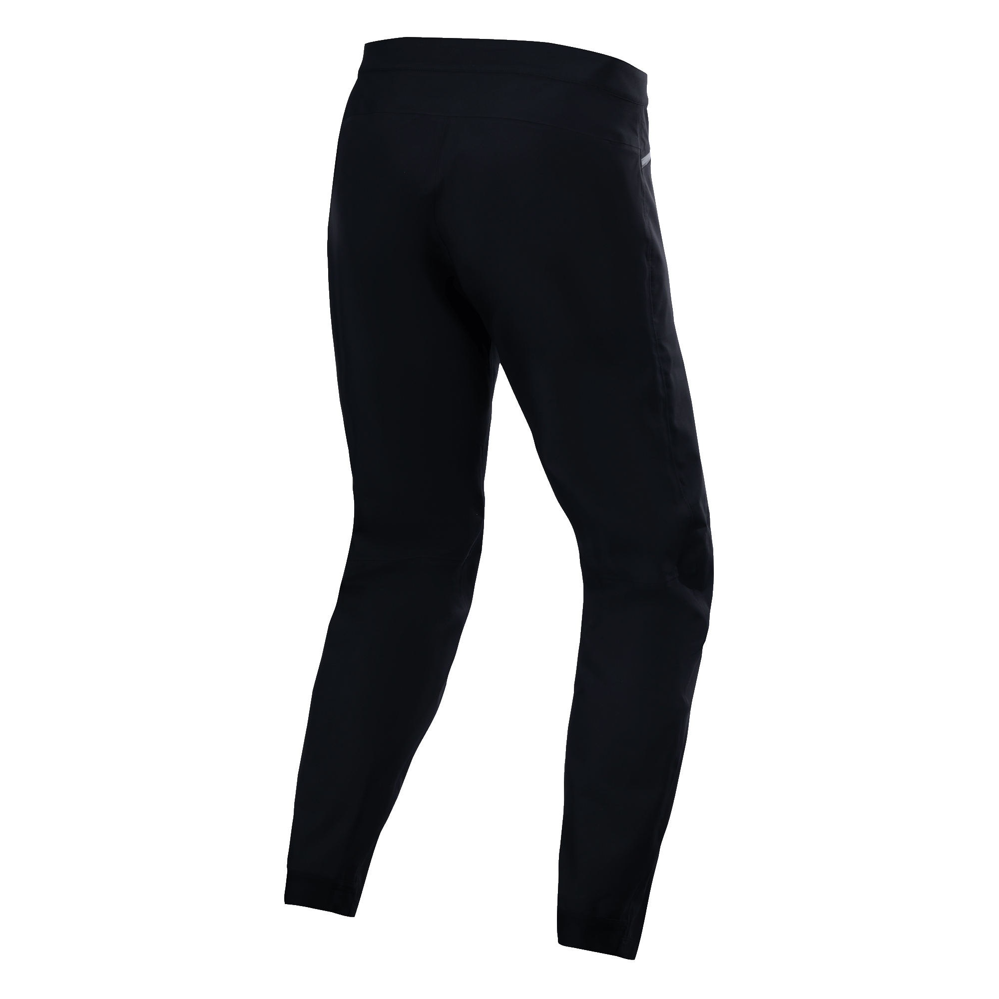 Alpinestars A-Dura Waterproof Pants, Black, rear view showing technical textile construction, mountain bike pants with 20k waterproof rating, durable stretch fabric for off-road riding in wet conditions