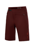 Alpinestars A-Dura Ride Liner Shorts in Bordeaux, MTB-Hose aus 4-Wege-Stretch mit Ratschenverschluss und Seitentaschen.