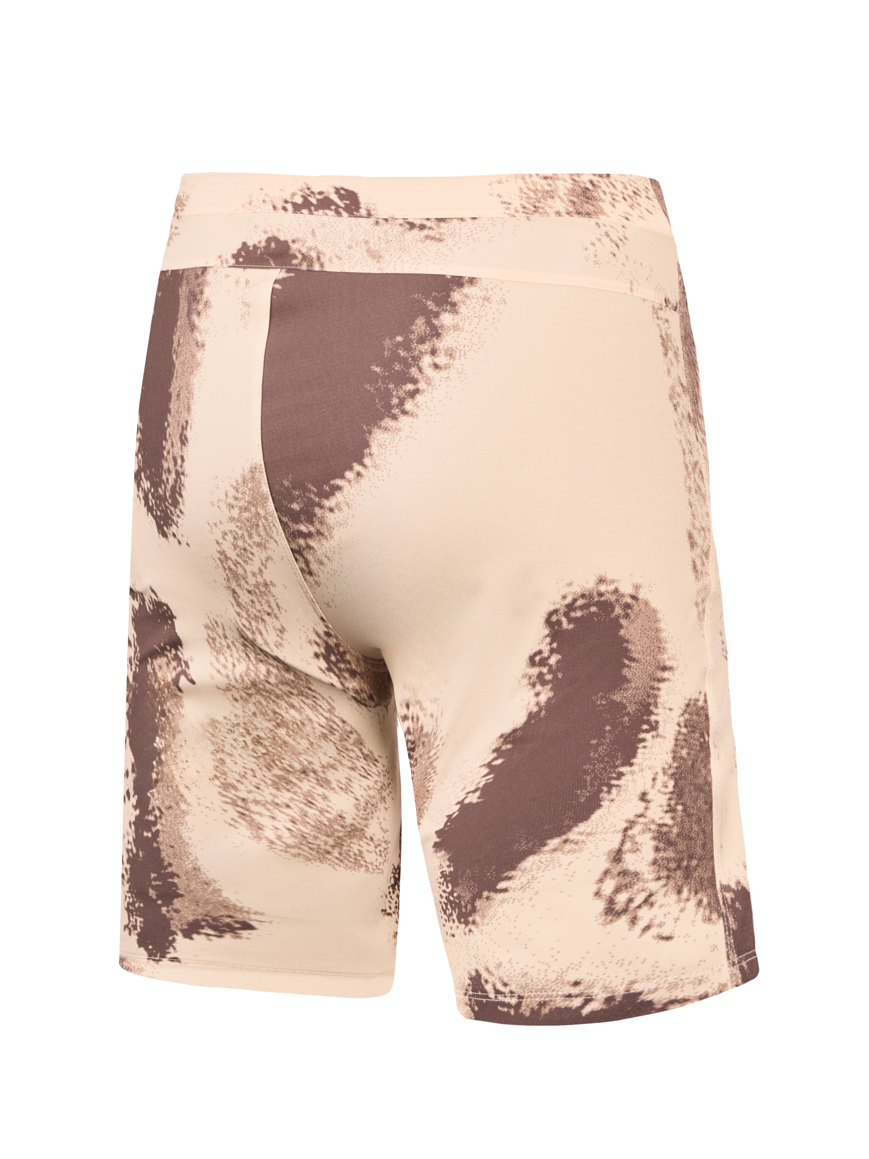A-Dura Ride Shorts in Sand Camo, back view of durable mountain bike shorts featuring a 4-way stretch woven fabric.