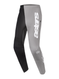 A-Supra Elite MTB-Hose in Faded Gray und Schwarz, mit weißem Astars-Branding und lasergeschnittener Belüftung.