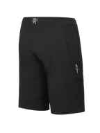Alpinestars A-Aria Elite Shorts, MTB-Shorts, Black Titanium, Rückansicht von der Seite mit Reißverschlusstasche und weißem Stern-Logo, Performance-Passform für Radsport