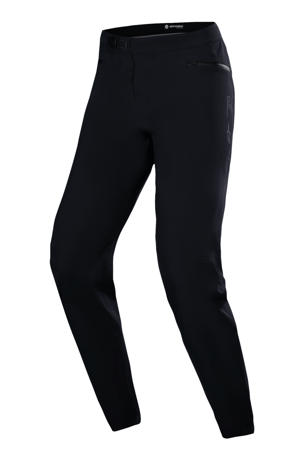 Alpinestars Stella A-Dura Wasserdichte Hose, MTB-Fahrradhose für Damen, Schwarz, mit Ratschenverschluss am Bund, Reißverschlusstaschen und schmal zulaufender Passform für Trail-Fahrten