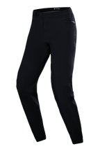 Alpinestars Stella A-Dura Wasserdichte Hose, MTB-Fahrradhose für Damen, Schwarz, mit Ratschenverschluss am Bund, Reißverschlusstaschen und schmal zulaufender Passform für Trail-Fahrten