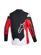 A-Dura Race Langarmtrikot, rot-schwarze Rückansicht mit weißem Astars-Logo und Alpinestars-Schriftzug an den Ärmeln.