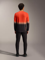 A-Dura ASTARS Jersey 2.0 in orange and black gradient, rear view of the long sleeve mountain bike jersey.