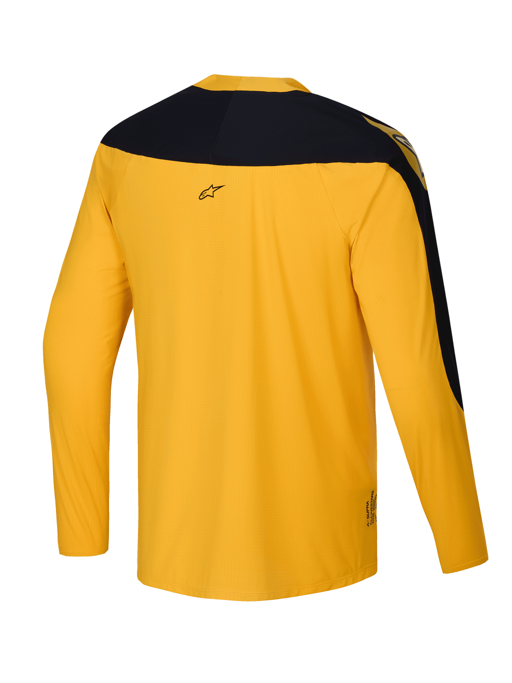 Alpinestars A-Supra Melt Gold Limited Edition Trikot, Langarm-MTB-Jersey, Herren, Dunkelgelb, mikroperforiertes Polyester mit Stretch-Panels