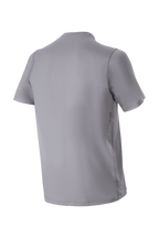 Alpinestars A-Dura Astar Short Sleeve Jersey, Dark Gray, rear view of mountain bike jersey, featuring a longer drop tail and subtle side branding, jacquard texture for cycling performance