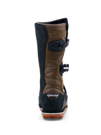 Alpinestars Tech-T Herren-Trial-Motorradstiefel, Braun und Schwarz, Leder mit Akkordeon-Flexzonen und Gummisohle.