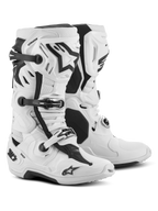 Alpinestars Tech 10 Supervented Stiefel, Motocross-Stiefel, Weiß, mit vorderen Lufteinlassöffnungen, belüfteter Schienbeinplatte und verstellbarem Schnallensystem, Hochleistungs-Offroad-Rennschuh